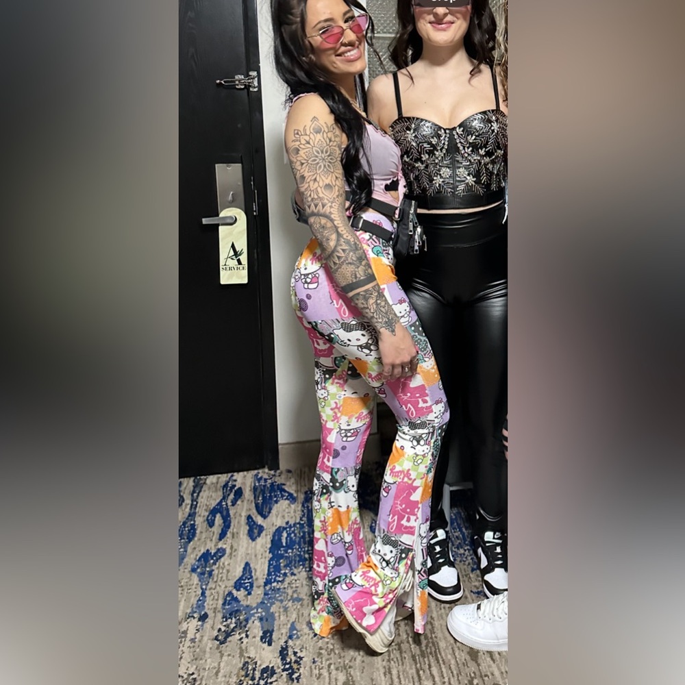 Hello Kitty Patterned Bell Bottoms - image 5